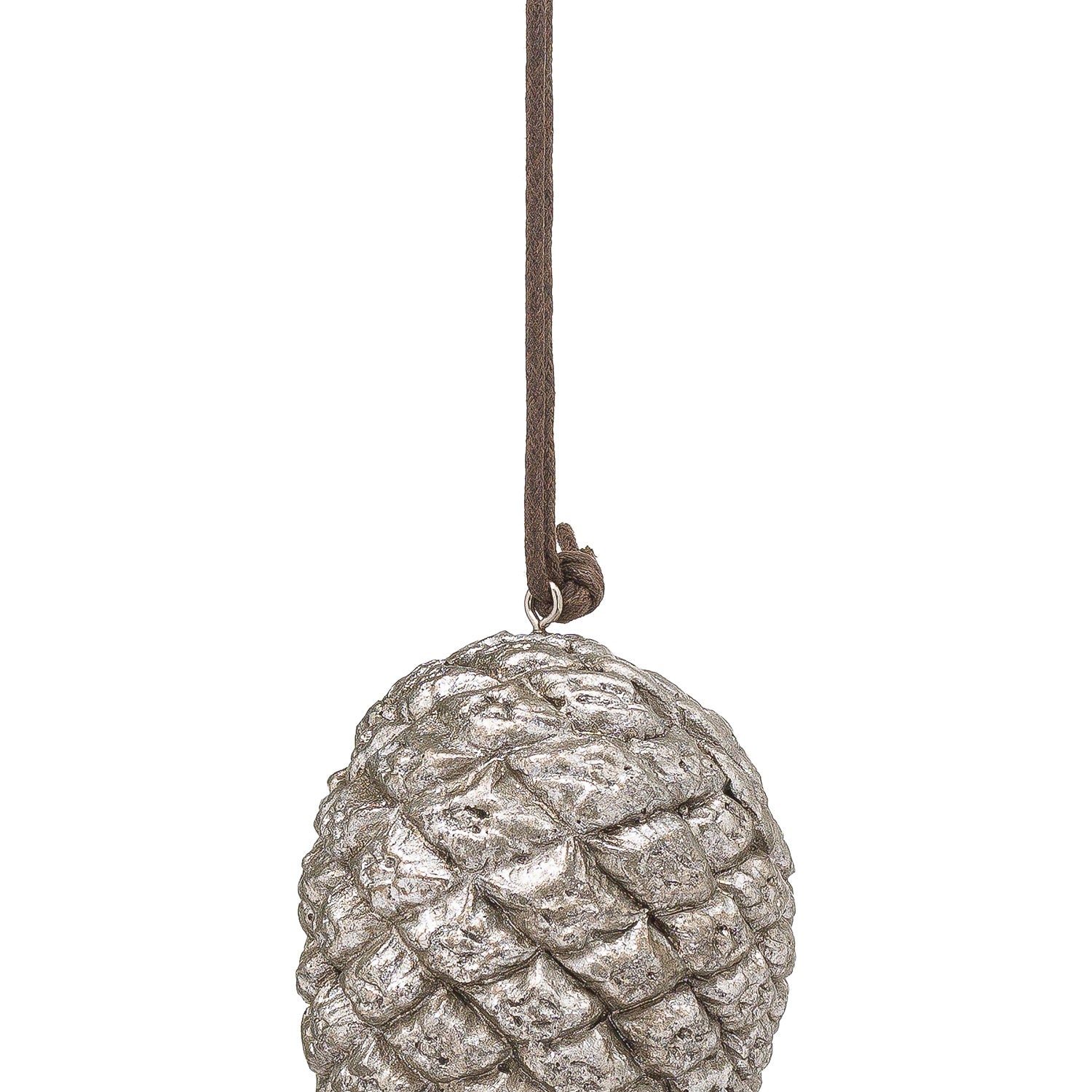 Silver Pinecone Bauble