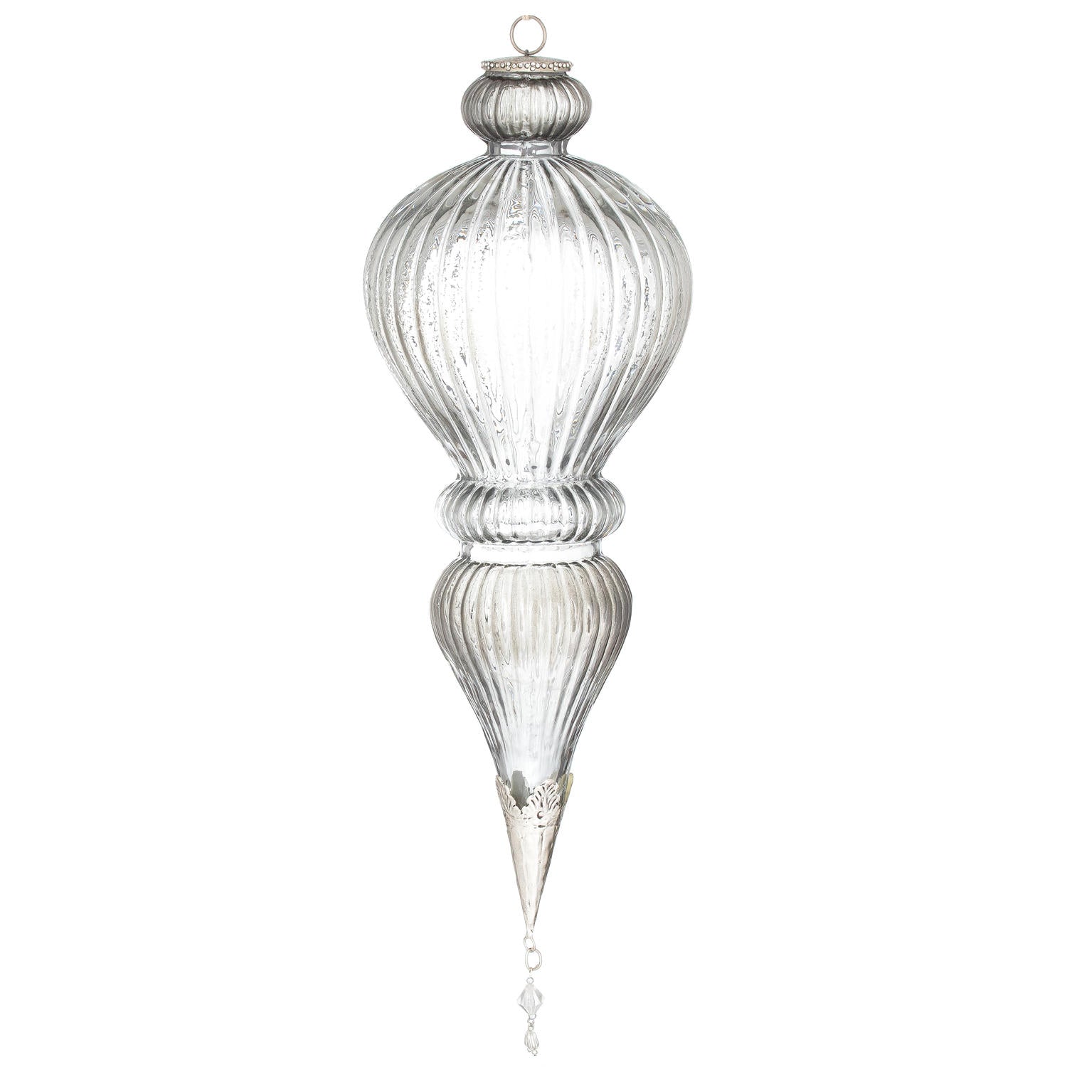 Showstopper Midnight Glass Jewel Drop Bauble