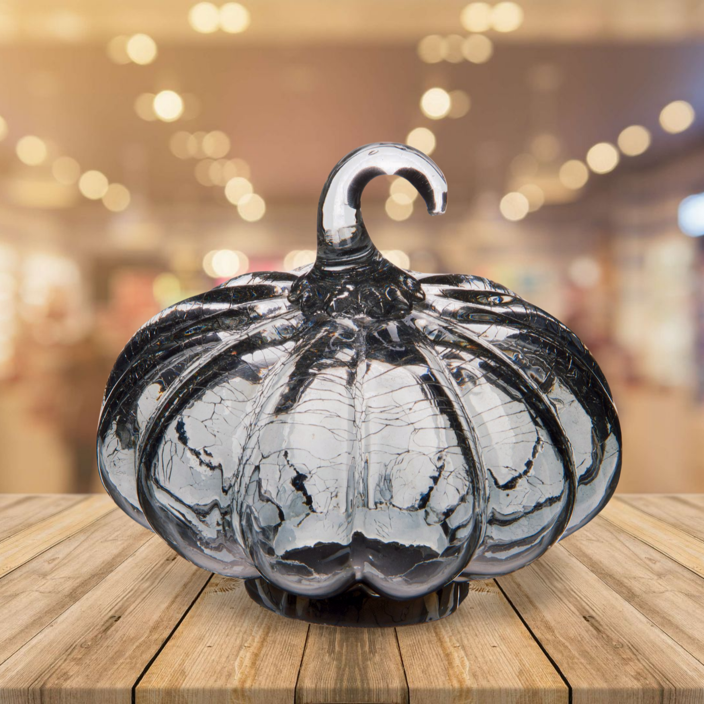 Midnight Glass Pumpkin - Small