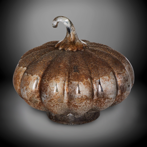 Bronze Luxe Glass Pumpkin - Small
