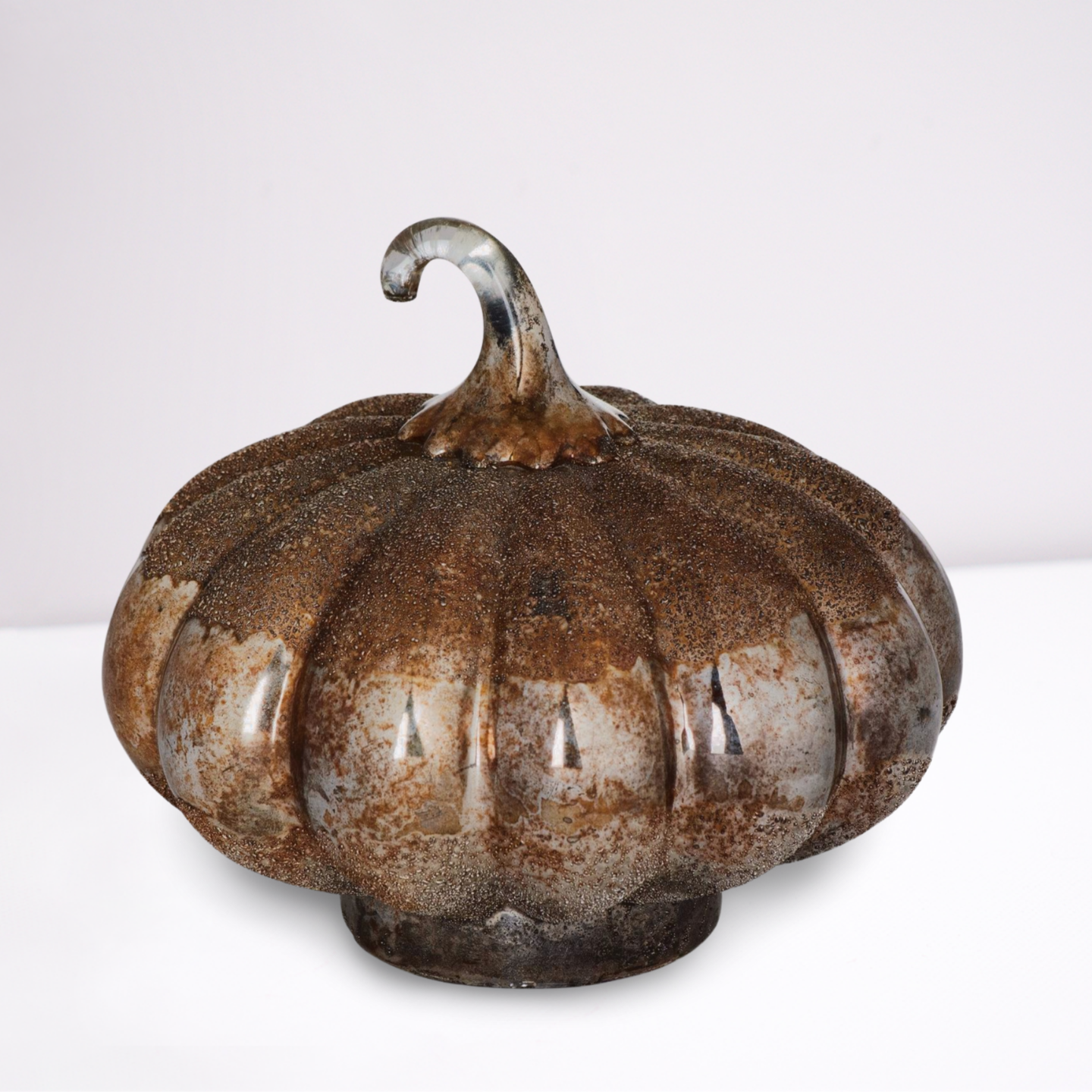 Bronze Luxe Glass Pumpkin - Small