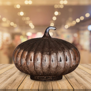 Bronze Luxe Glass Pumpkin - Large