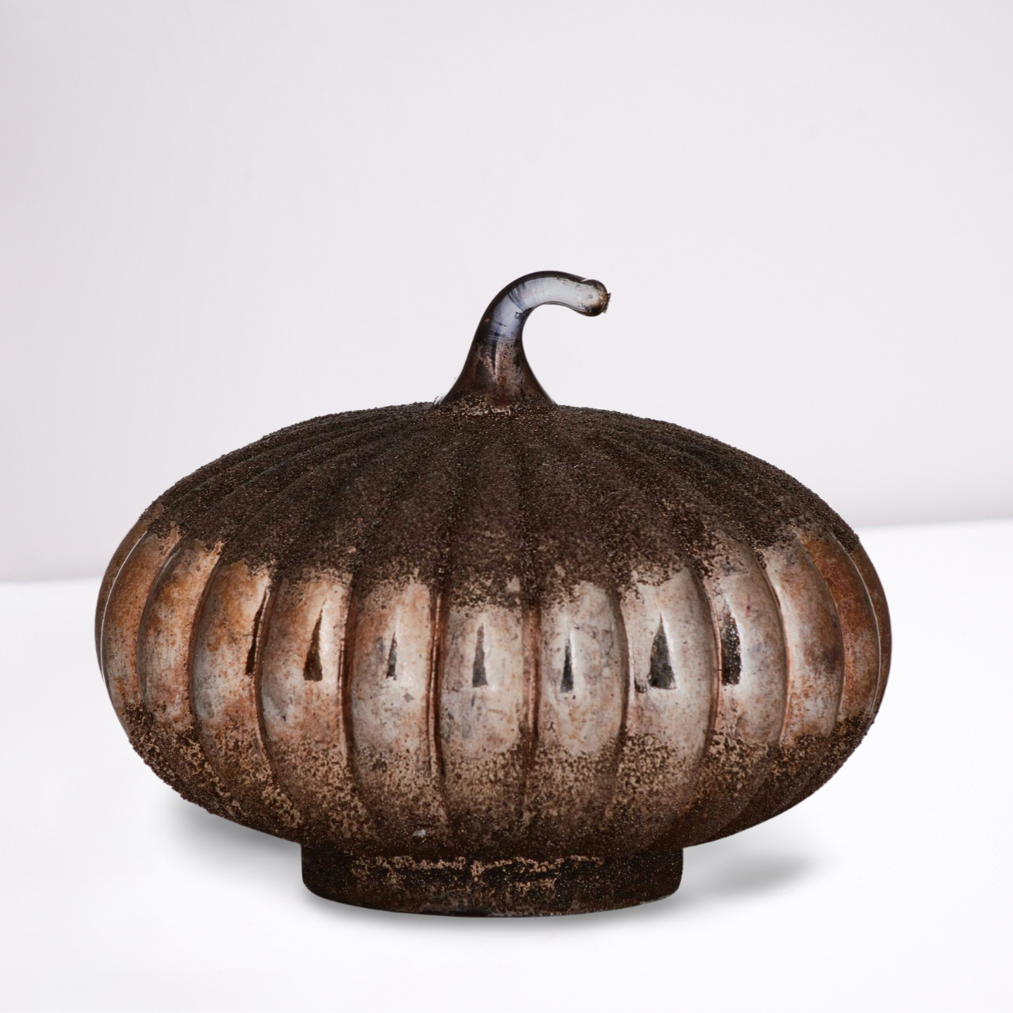 Bronze Luxe Glass Pumpkin - Large