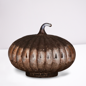 Bronze Luxe Glass Pumpkin - Large